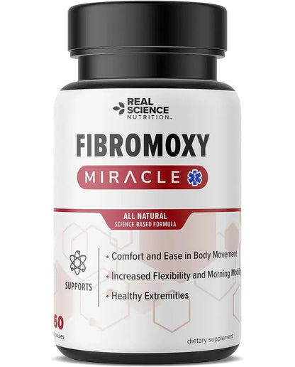 Real Science Nutrition Offers FIBROMOXY Miracle- Relief from Symptoms of Fibromyalgia Including Body Pain and Stiffness, Tenderness, Morning Stiffness, Swelling and Tingling in Extremities.
