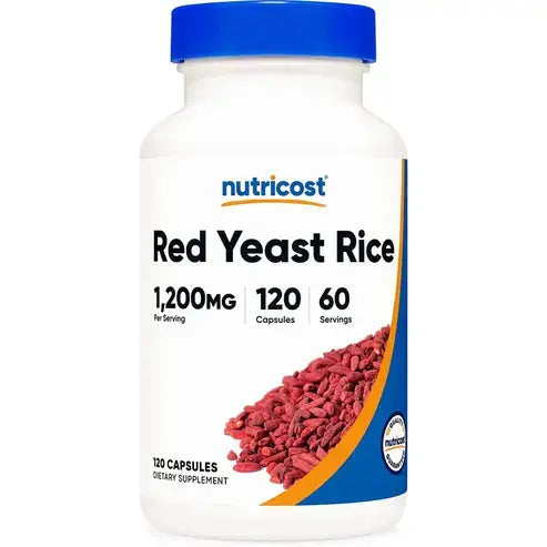 Red Yeast Rice 1200mg, 120 Capsules - 60 Serv, Veggie Caps, Non-GMO, Gluten Free
