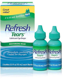 Refresh Tears Lubricant Eye Drops, 2 Count (Pack of 1)
