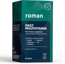 Roman Daily Multivitamin for Men | Supports Physical Activity, Brain + Heart Health, and Immune System with 23 Key Nutrients Including Calcium, Magnesium, and Zinc | 30-Day Supply (60 Tablets)

