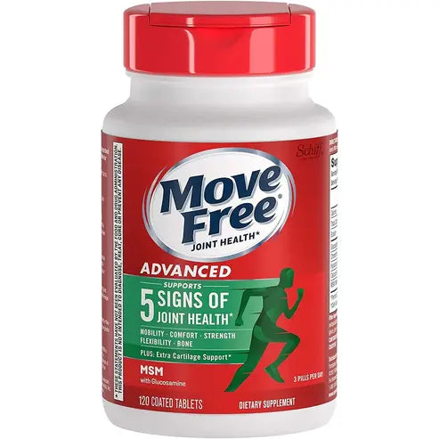 SCHIFF Advanced Glucosamine Chondroitin MSM Joint Support Supplement, Supports Mobility Comfort Strength Flexibility & Bone - 120 Tablets (40 servings)*
