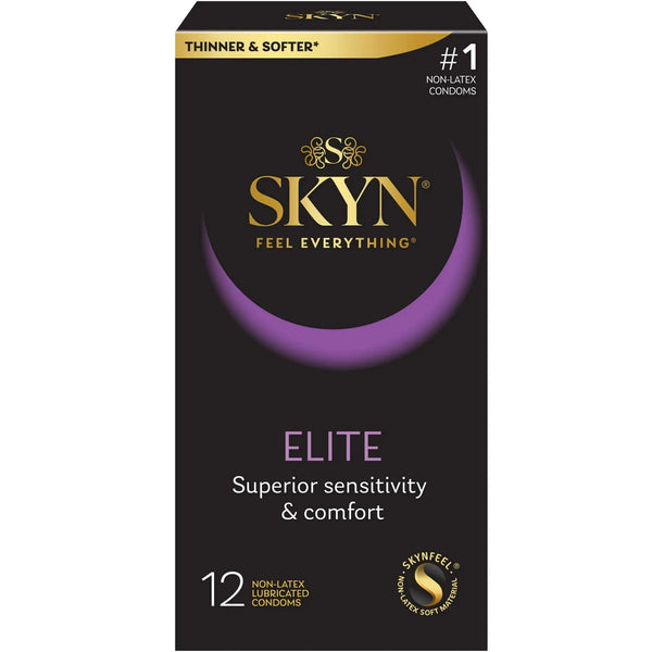 SKYN Elite Non-Latex Lubricated Condoms, 12 Count SKYN