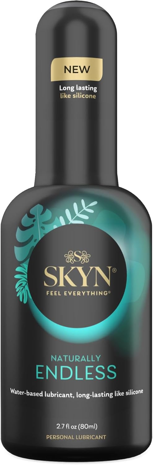SKYN Naturally Endless Water-Based Long Lasting Lube for Men, Women and Couples, Safe with Latex and Non-Latex Condoms and Toys, 2.7 oz
