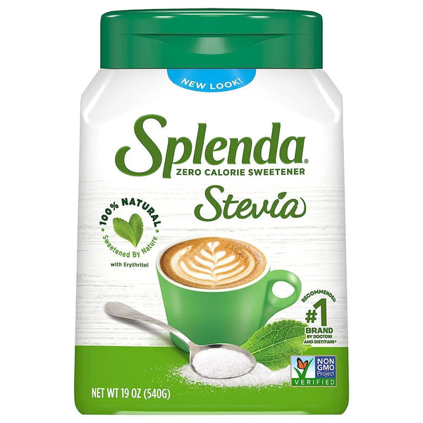 SPLENDA Stevia Zero Calorie Sweetener, Plant Based Sugar Substitute Granulated Powder, 19 oz Jar
