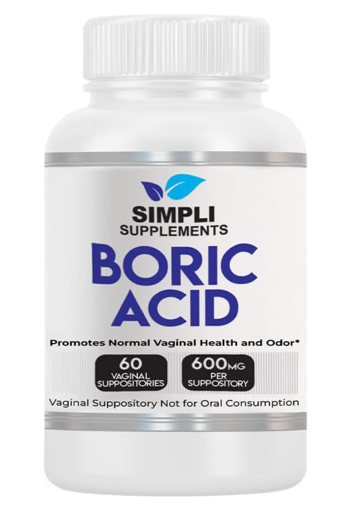 Simpli Supplements 60 Boric Acid Suppositories - Modern Support & Ancient Remedy