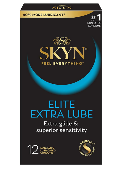 SKYN Elite Extra Lube – Ultra-Thin, Lubricated Latex-Free Condoms