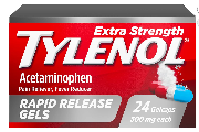 Tylenol Extra Strength Acetaminophen Rapid Release Gels, 500 mg Acetaminophen, 24 ct Tylenol