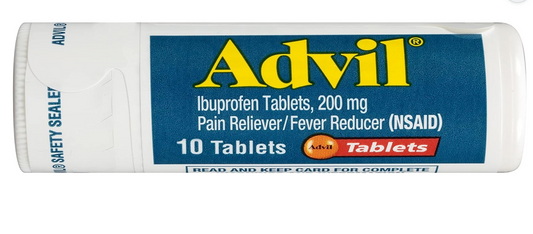 Advil Pain Reliever and Fever Reducer with Ibuprofen 200mg for Headache, Backache - 10 Coated Tablets