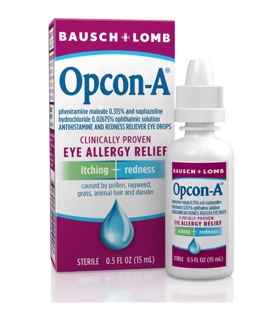 Opcon-A Allergy Eye Drops by Bausch + Lomb 0.5 Fl Oz