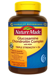 Nature Made Glucosamine Chondroitin Complex with MSM, Dietary Supplement for Joint Support, 120 Caplets Vitamins Depots