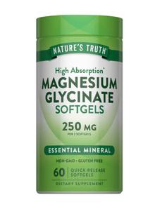Nature's Truth Magnesium Glycinate Softgels | 250mg | 60 Quick Release Softgels