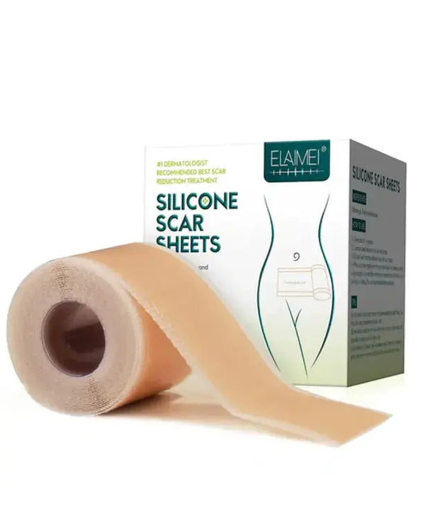 Silicone Scar Sheets (1.6” x 120” Roll-3M), Silicone Scar Tape Roll, Scar Silicone Strips, Reusable, Professional Scar Removal Sheets for C-Section, Surgery, Burn, Keloid, Acne et
