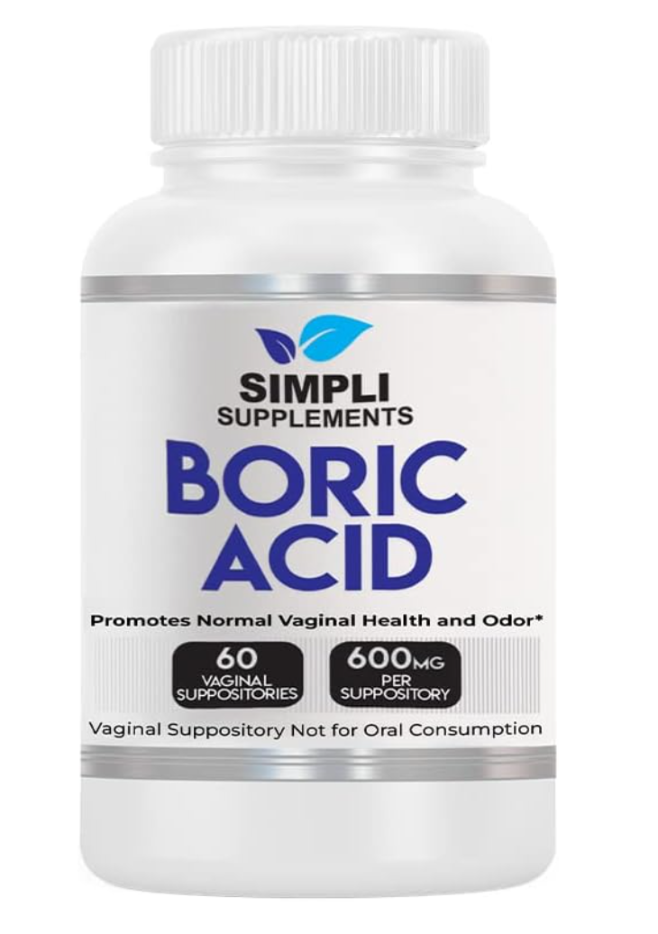 Simpli Supplements 60 Boric Acid Suppositories - Modern Support & Ancient Remedy
