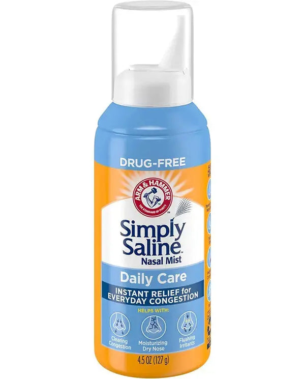 Simply Saline Nasal Care Daily Mist 4.5oz Instant Relief for Every Day Congestion One 4.5oz Bottle
