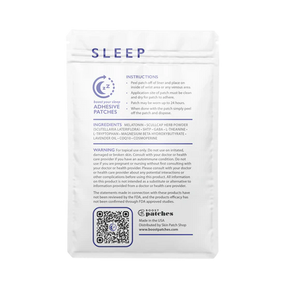BOOST Sleep Patches (4-Pack) Plant-based Control Release Patch for Sleep, Health, & Wellness | Skin Friendly, Non-Toxic, Latex-Free Adhesive | Made in the USA