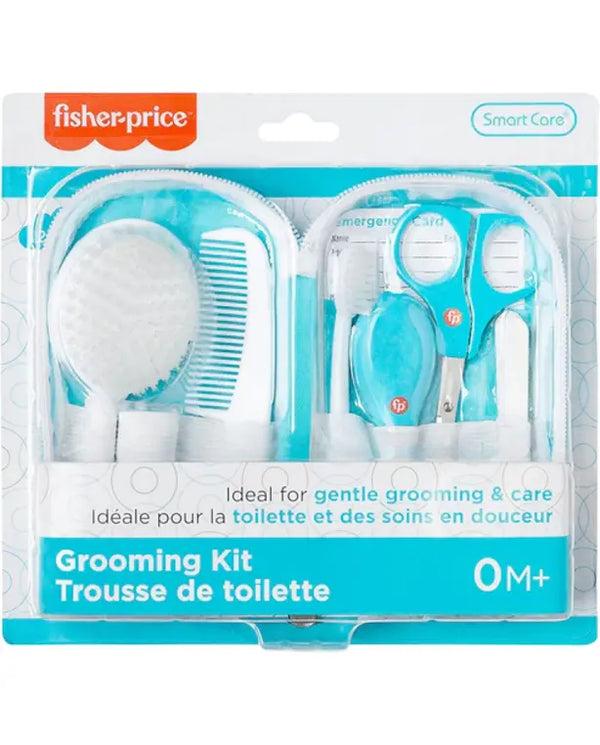 Smart Care Fisher-Price 12-Piece Baby Grooming Kit, Newborn Essentials, Baby Gift Set, Includes Baby Nail Kit, Baby Oral Care, Baby Hair Brush, Baby Comb
