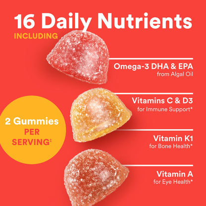SmartyPants Kids Multivitamin Gummies, Vitamin D & C, Omega 3, Zinc, 100 Ct