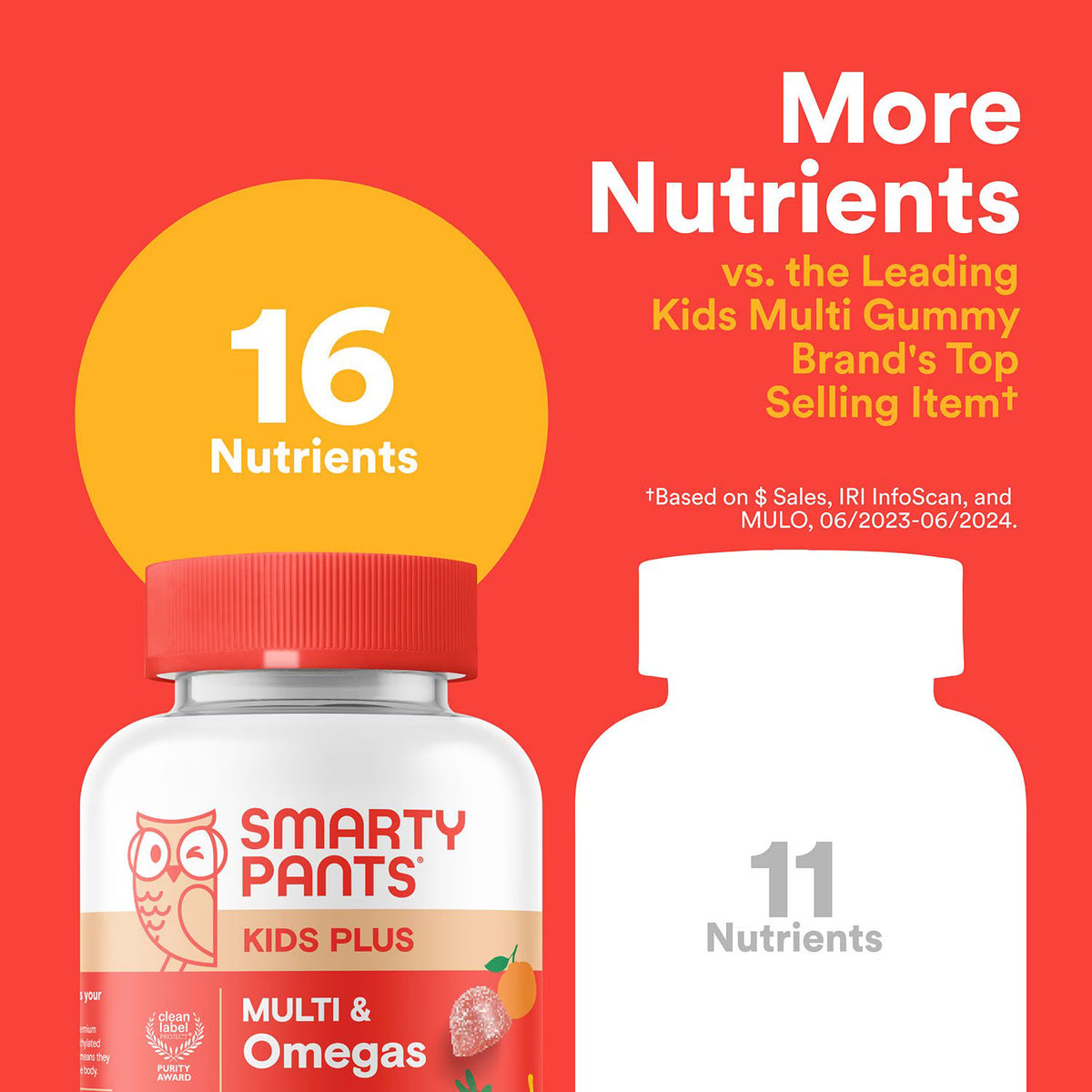 SmartyPants Kids Multivitamin Gummies, Vitamin D & C, Omega 3, Zinc, 100 Ct