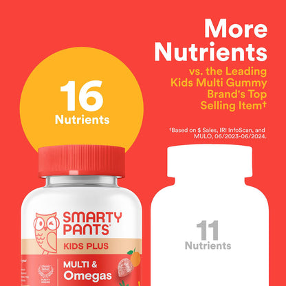 SmartyPants Kids Multivitamin Gummies, Vitamin D & C, Omega 3, Zinc, 100 Ct