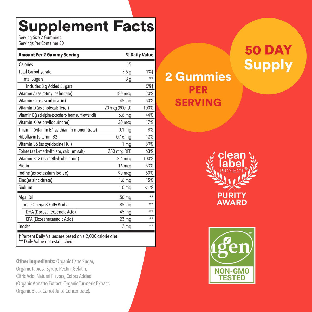 SmartyPants Kids Multivitamin Gummies, Vitamin D & C, Omega 3, Zinc, 100 Ct