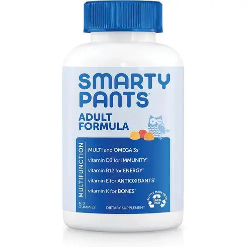 SmartyPants Daily Gummy Multivitamin Adult: Vitamin C, D3, & Zinc for Immunity, Omega 3 Fish Oil (DHA/EPA), Iodine, Choline, Vitamin B6, E, B12, 180 count (30 Day Supply)
