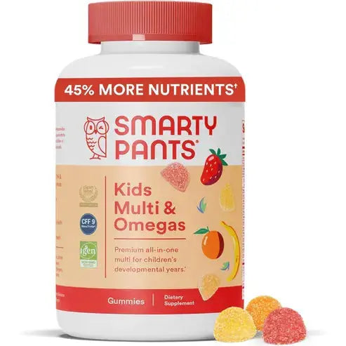 SmartyPants Kids Formula Daily Gummy Vitamins: Gluten Free, Multivitamin & Omega 3 Fish Oil (Dha/Epa), Methyl B12, Vitamin D3, Vitamin B6, 120 Count
