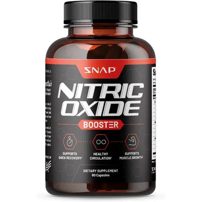 Snap Supplements Nitric Oxide Booster, Nitric Oxide Supplement for Blood Circulation and Blood Flow, 60 Capsules
