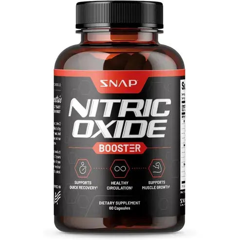 Snap Supplements Nitric Oxide Booster, Nitric Oxide Supplement for Blood Circulation and Blood Flow, 60 Capsules
