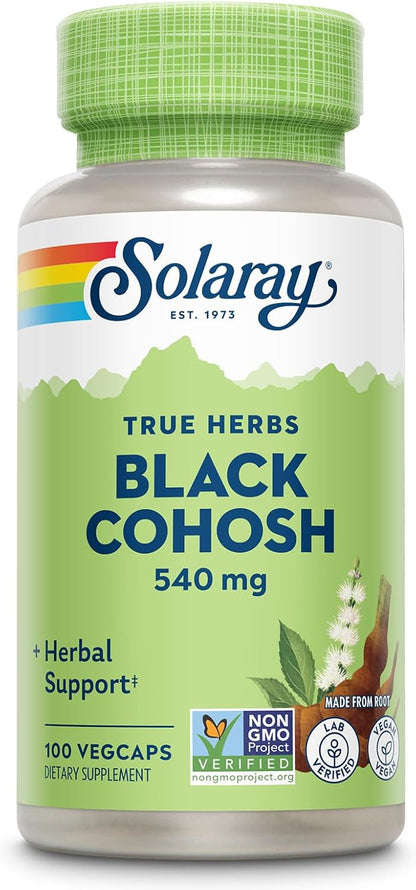 SOLARAY True Herbs Black Cohosh - Herbal Supplements for Women's Wellness