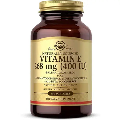 Solgar Vitamin E 268 MG (400 IU) Mixed (d-Alpha Tocopherol & Mixed Tocopherols - Supports Immune System & Skin Nutrition - Natural Antioxidant - Gluten & Dairy Free - 100 Count (Pack of 1)
