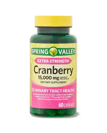 Spring Valley Extra Strength Cranberry Dietary Supplement Capsules,
15,000mg, 60 Ct