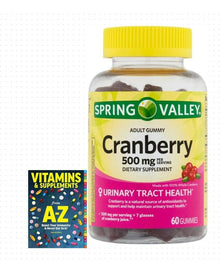 Spring Valley Cranberry Gummies Dietary Supplement, 500 mg, 60
Count 