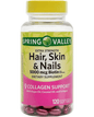 Spring Valley Hair, Skin & Nails Dietary Supplement Softgels, 5,000 Mcg, 120 Count
