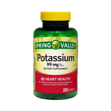Spring Valley Potassium Heart Health Dietary Supplement Caplets, 99 mg, 250 Count
