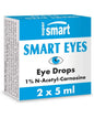Supersmart - Smart Eyes™ - Eye Drops with 1% N-Acetyl-L-carnosine - Helps to Prevent Dry Eye & Irritation | Non-GMO & Gluten Free - 2 Containers of 5 ml
