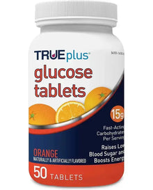 TRUEplus® Glucose Tablets, Orange - 50ct
