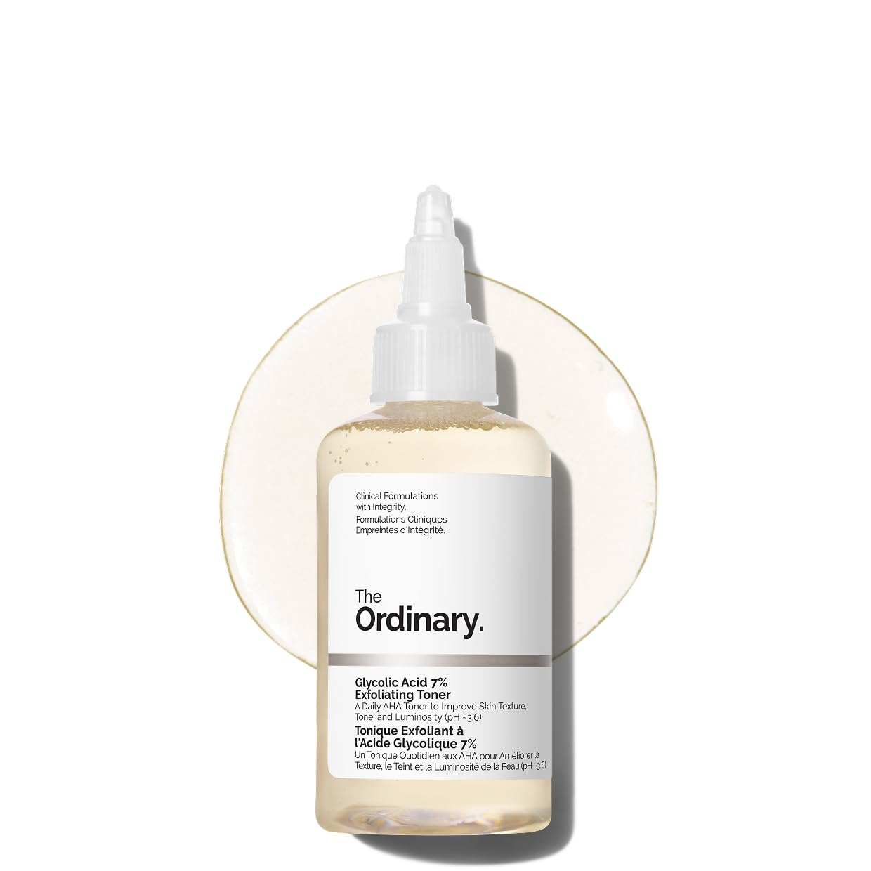 The Ordinary Glycolic Acid 7% Exfoliating Toner, 100ml, Brightening and Smoothing Daily Toner for More Even-Looking Skin Tone