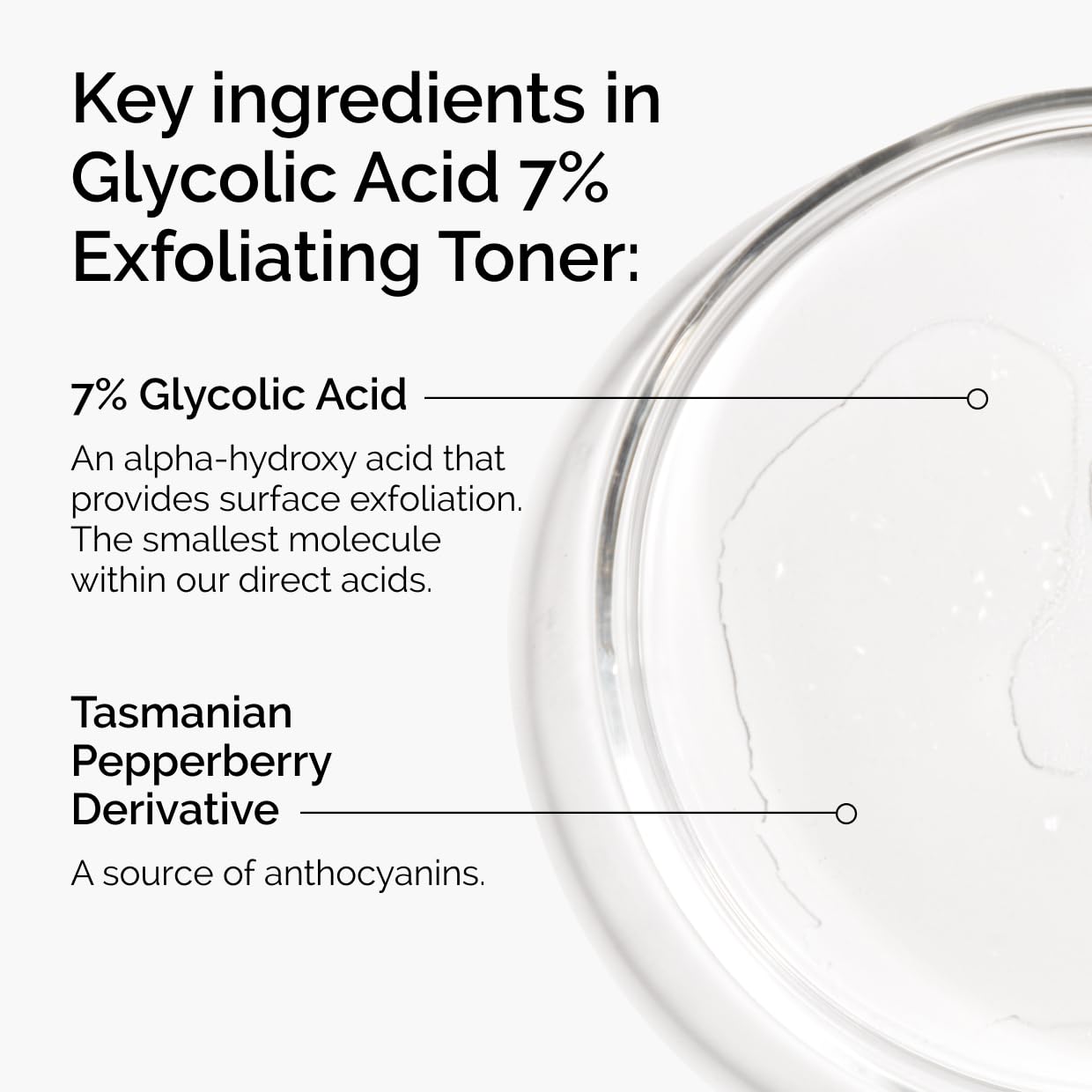 The Ordinary Glycolic Acid 7% Exfoliating Toner, 100ml, Brightening and Smoothing Daily Toner for More Even-Looking Skin Tone