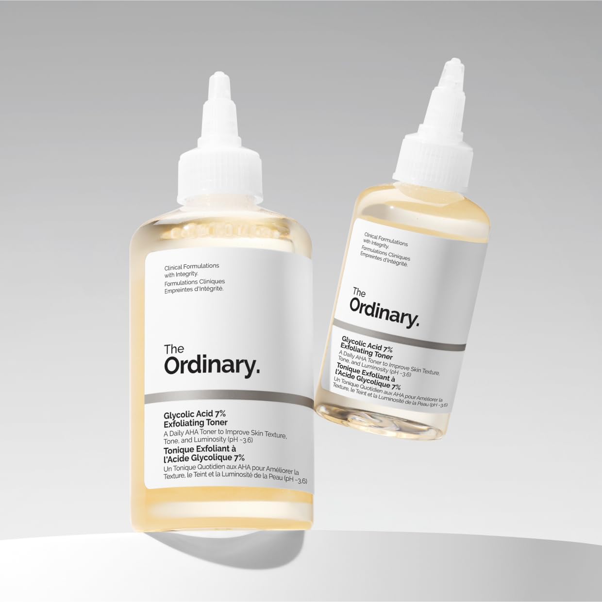 The Ordinary Glycolic Acid 7% Exfoliating Toner, 100ml, Brightening and Smoothing Daily Toner for More Even-Looking Skin Tone