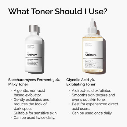 The Ordinary Glycolic Acid 7% Exfoliating Toner, 100ml, Brightening and Smoothing Daily Toner for More Even-Looking Skin Tone