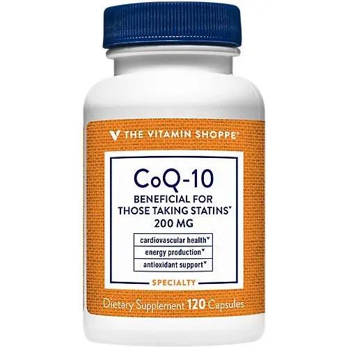 The Vitamin Shoppe Ubiquinol CoQ-10 200mg - Beneficial for Those Taking Statins – Supports Heart & Cellular Health and Healthy Energy Production, Essential Antioxidant – Once Daily (60 Softgels)
