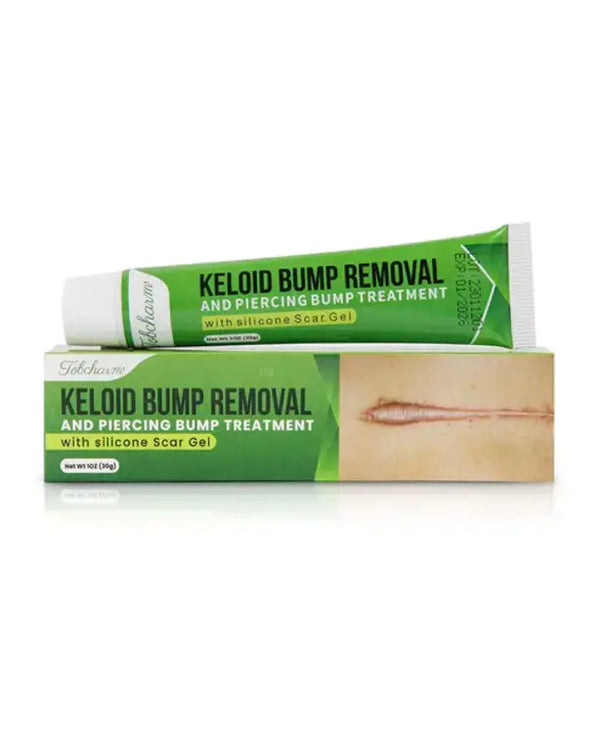 Tobcharm Keloid Scar Removal, Keloid Bump Removal for Piercings like Nose, Ear Piercings Keloid, also works for Stretch Marks, Surgical Scars, Great Piercing Bump Treatment with 30g Silicone Gel
