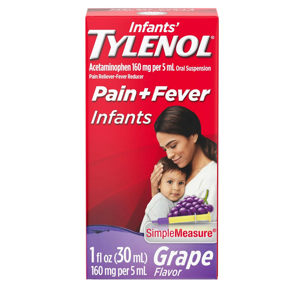 Tylenol Infants' Acetaminophen Liquid Medicine, Grape, 1 fl. oz
