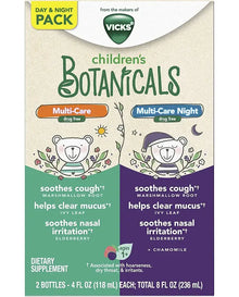 Vicks Children's Botanicals Cough Syrup + Mucus + Nasal Delicious Kids' Berry Flavor 4 Fl Ounce (Pack Of 2) 8 Fl Ounce
