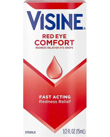 Visine Red Eye Comfort Redness Relief Eye Drops to Help Relieve Red Eyes Due to Minor Eye Irritations Fast, Tetrahydrozoline HCl, 0.5 fl. oz
