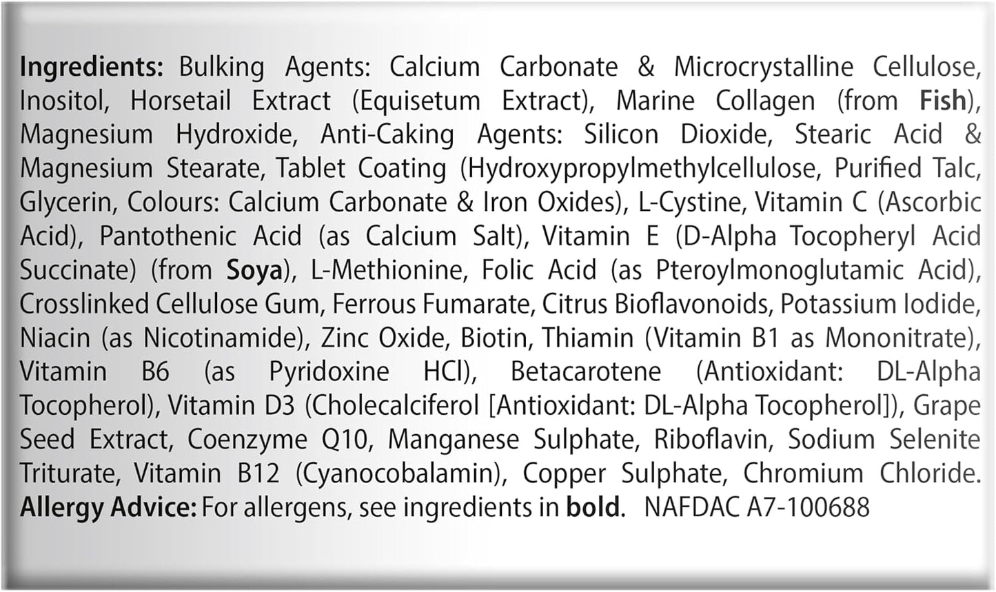 Vitabiotics Perfectil Multivitamin | Hair Growth and Thickening Formula | Supports Thicker, Healthy Hair | Vitamin D, E, Collagen, Biotin, and More