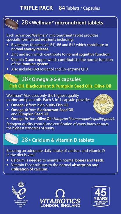 Vitabiotics Wellman Max 84 count