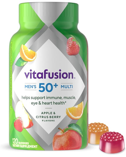 Vitafusion Men's 50+ Daily Multivitamin, Gummy Vitamins, 120 Ct
