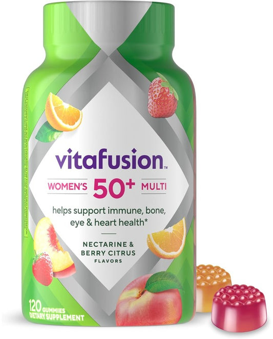 Vitafusion Women's 50+ Daily Multivitamin, Gummy Vitamins, 120 Ct
