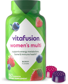 Vitafusion Womens Multivitamin Gummies, Berry Flavored Daily Vitamins for Women With Vitamins A,C,D,E,B-6 and B-12, America’s Number 1 Gummy Vitamin Brand, 75 Days Supply, 150 Count (Package May Vary)
